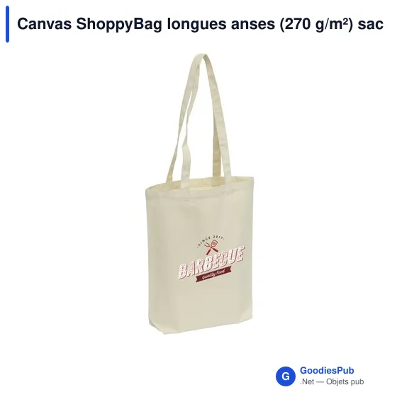Sac shopping personnalisable Canvas ShoppyBag avec logo - Image 4