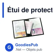 Étui de protection personnalisable pour papiers de voiture avec logo - Miniature 1