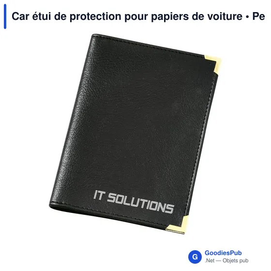 Étui de protection personnalisable pour papiers de voiture avec logo - Image 2