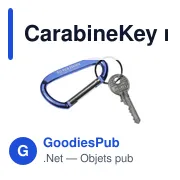 Mousqueton en aluminium personnalisable avec logo - CarabineKey - Miniature 1