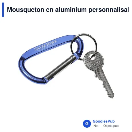 Mousqueton en aluminium personnalisable avec logo - CarabineKey