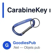 Mousqueton en aluminium personnalisable avec logo - CarabineKey - Miniature 2