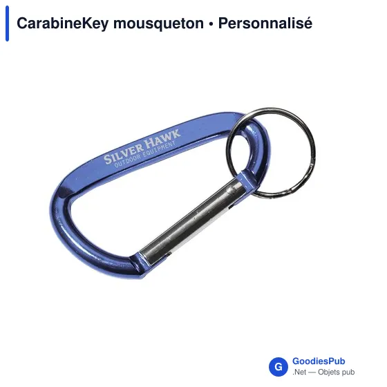 Mousqueton en aluminium personnalisable avec logo - CarabineKey - Image 2