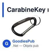 Mousqueton en aluminium personnalisable avec logo - CarabineKey - Miniature 3