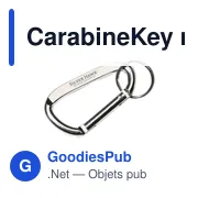 Mousqueton en aluminium personnalisable avec logo - CarabineKey - Miniature 5