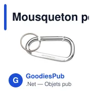 Mousqueton personnalisable en aluminium recyclé avec logo - Miniature 11
