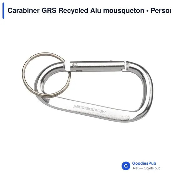 Mousqueton personnalisable en aluminium recyclé avec logo - Image 11