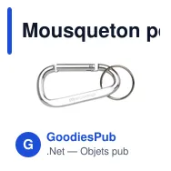 Mousqueton personnalisable en aluminium recyclé avec logo - Miniature 12
