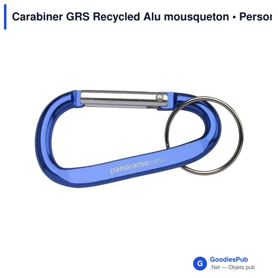 Mousqueton personnalisable en aluminium recyclé avec logo - Image 3