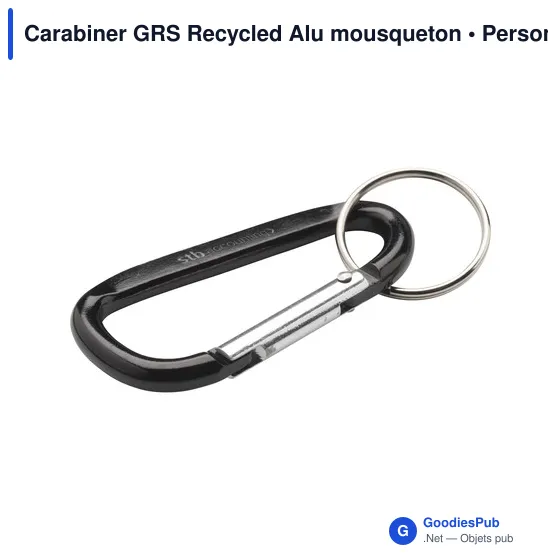 Mousqueton personnalisable en aluminium recyclé avec logo - Image 4