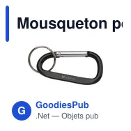 Mousqueton personnalisable en aluminium recyclé avec logo - Miniature 5