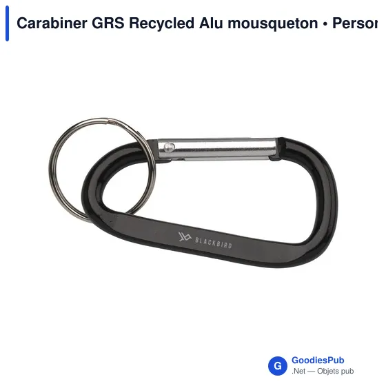 Mousqueton personnalisable en aluminium recyclé avec logo - Image 5