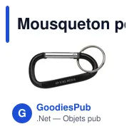 Mousqueton personnalisable en aluminium recyclé avec logo - Miniature 6