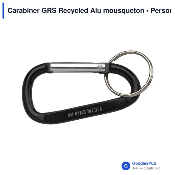 Mousqueton personnalisable en aluminium recyclé avec logo - Image 6