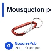 Mousqueton personnalisable en aluminium recyclé avec logo - Miniature 7