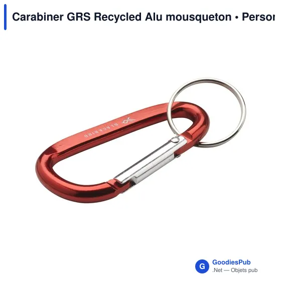 Mousqueton personnalisable en aluminium recyclé avec logo - Image 7