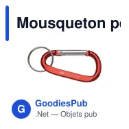 Mousqueton personnalisable en aluminium recyclé avec logo - Miniature 8