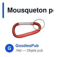 Mousqueton personnalisable en aluminium recyclé avec logo - Miniature 9