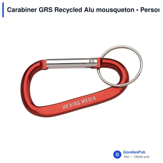 Mousqueton personnalisable en aluminium recyclé avec logo - Image 9