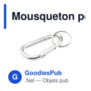 Mousqueton personnalisable en aluminium recyclé avec logo - Miniature 10