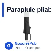 Parapluie pliable personnalisable Carabiner RCS avec logo - Miniature 11
