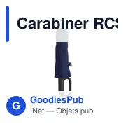 Parapluie pliable personnalisable Carabiner RCS avec logo - Miniature 3