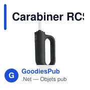 Parapluie pliable personnalisable Carabiner RCS avec logo - Miniature 5