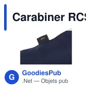 Parapluie pliable personnalisable Carabiner RCS avec logo - Miniature 7