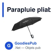 Parapluie pliable personnalisable Carabiner RCS avec logo - Miniature 9