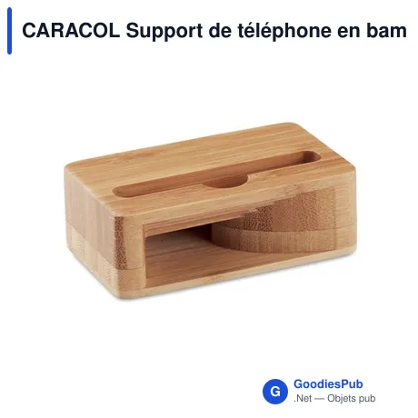 CARACOL Support de téléphone en bambou