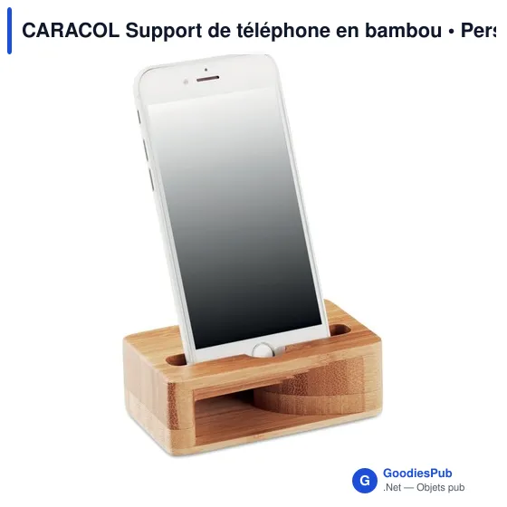 CARACOL Support de téléphone en bambou - Image 3