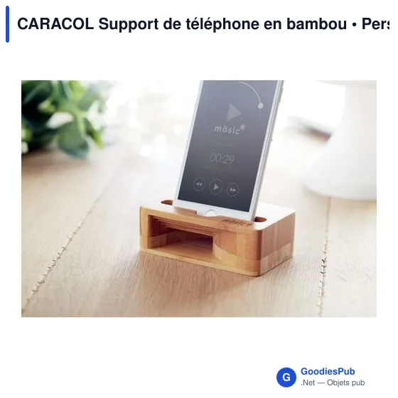 CARACOL Support de téléphone en bambou - Image 4