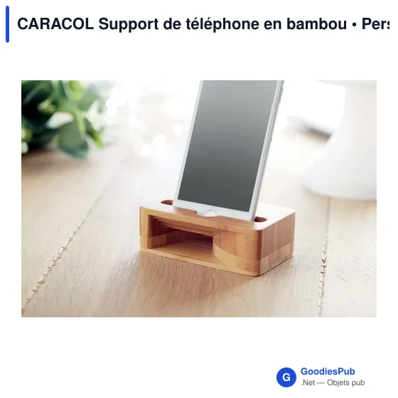 CARACOL Support de téléphone en bambou - Image 5