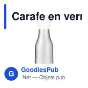 Carafe en verre recyclé personnalisable avec logo - Rowena - Miniature 1