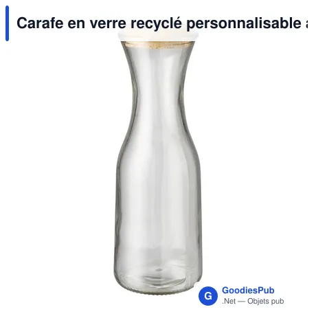 Carafe en verre recyclé personnalisable avec logo - Rowena