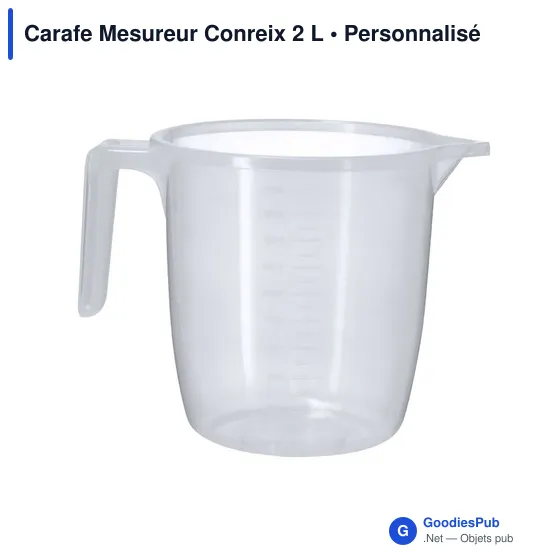 Carafe mesureur personnalisable 2 L avec logo - Conreix - Image 2