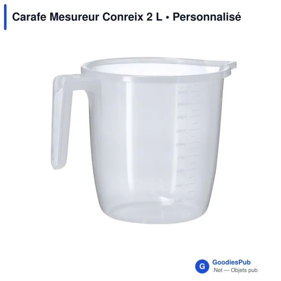 Carafe mesureur personnalisable 2 L avec logo - Conreix - Image 3