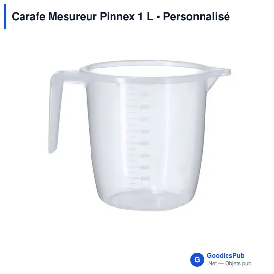 Carafe mesureur personnalisable Pinnex 1 L avec logo - Image 2