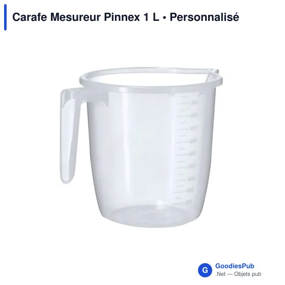 Carafe mesureur personnalisable Pinnex 1 L avec logo - Image 3