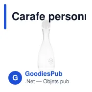 Carafe personnalisable 1,5 litre en verre soufflé avec bouchon liège - Sagaform Nature - Miniature 1