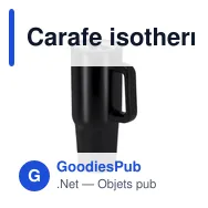 Carafe isotherme personnalisable Huver avec logo - Miniature 1