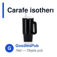 Carafe isotherme personnalisable Huver avec logo - Miniature 2