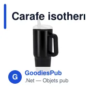 Carafe isotherme personnalisable Huver avec logo - Miniature 12