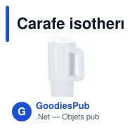 Carafe isotherme personnalisable Huver avec logo - Miniature 4