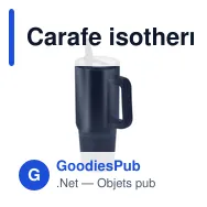 Carafe isotherme personnalisable Huver avec logo - Miniature 5