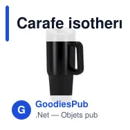 Carafe isotherme personnalisable Huver avec logo - Miniature 6