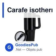 Carafe isotherme personnalisable Huver avec logo - Miniature 7