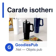 Carafe isotherme personnalisable Huver avec logo - Miniature 9