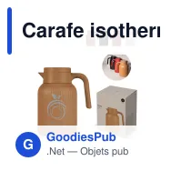 Carafe isotherme personnalisable 1,5 litre en acier recyclé avec logo - Sagaform Trine - Miniature 1