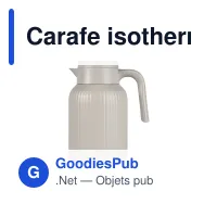 Carafe isotherme personnalisable 1,5 litre en acier recyclé avec logo - Sagaform Trine - Miniature 2